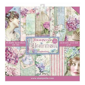 Stamperia, 12x12 Paper Set: Hortensia