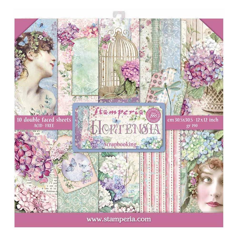 Stamperia, 12x12 Paper Set: Hortensia