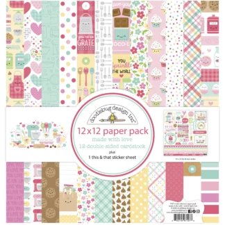 Doodlebug, Made With Love 12x12 Inch Paper Pack