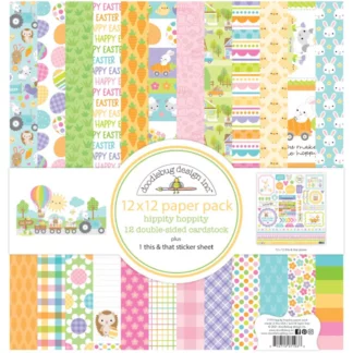 Doodlebug, Hippity Hoppity 12x12 Inch Paper Pack
