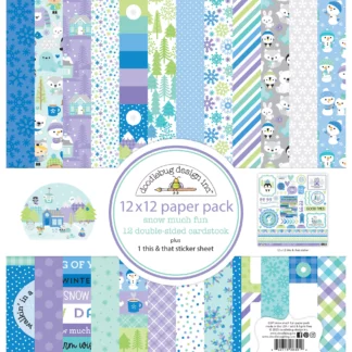 Doodlebug, Snow Much Fun 12x12 Inch Paper Pack