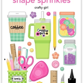 Doodlebug, Color Me Crafty Crafty Girl Shape Sprinkles