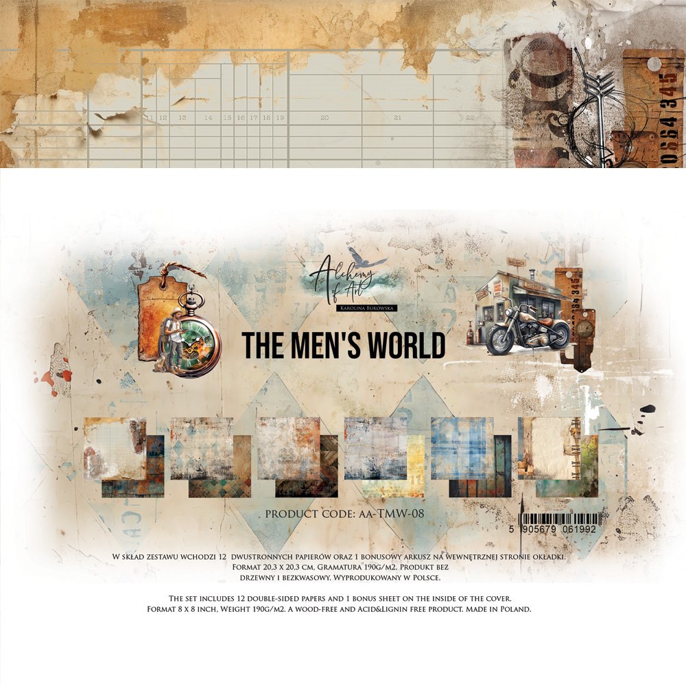 Alchemy of Art, 8x8 Paper Set: The Men's World