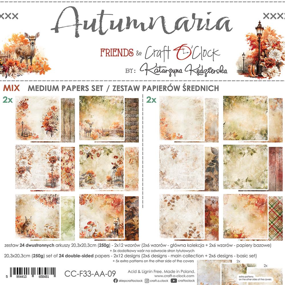 Craft O’ Clock, 8x8 Paper Set: Autumnaria