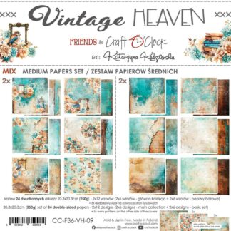 Craft O’ Clock, 8x8 Paper Set: Vintage Heaven