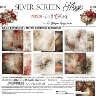 Craft O’ Clock, 8x8 Paper Set: Silver Screen Magic