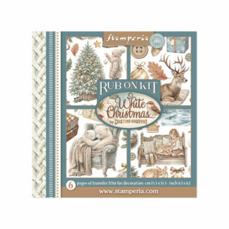 Stamperia, 6x6, Rub On Kit: White Christmas
