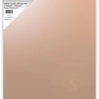 Paper Favourites Mirror Card Glossy A4 Rose Platinum 250gsm