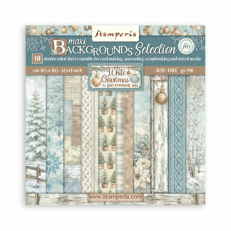 Stamperia, 12x12, Paper Set Backgrounds: White Christmas