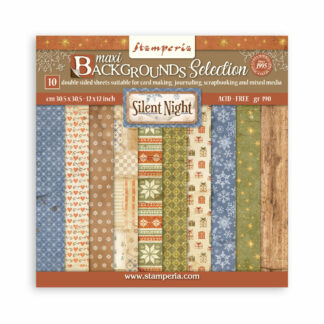 Stamperia, 12x12, Paper Set Backgrounds: Silent Night