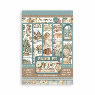 Stamperia, A5, Washi Pad: White Christmas