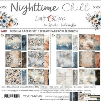 Craft O’ Clock, 8x8 Mixed Paper Set: Nighttime Chill