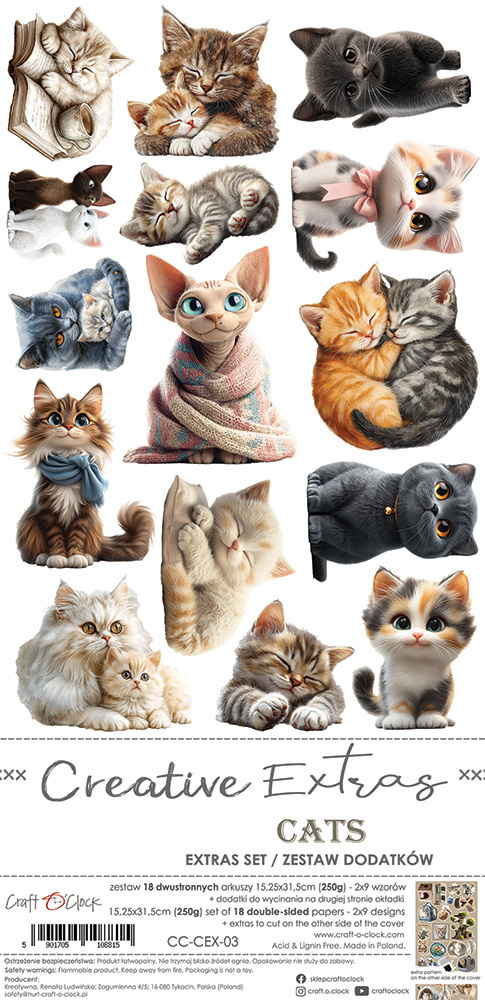 Craft O’ Clock, 6x12 Cut Set: Cats