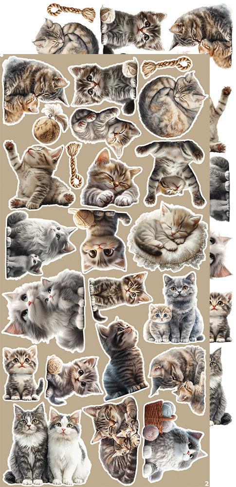 Craft O’ Clock, 6x12 Cut Set: Cats - Bild 3