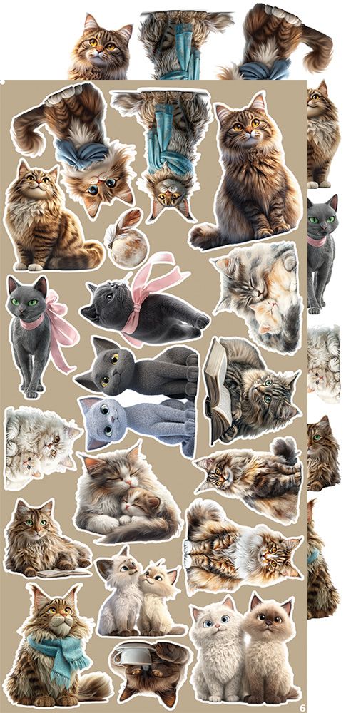 Craft O’ Clock, 6x12 Cut Set: Cats - Bild 7