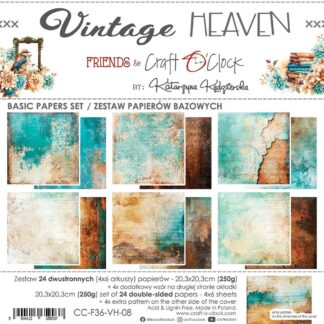 Craft O’ Clock, 8x8 Paper Set: Vintage Heaven