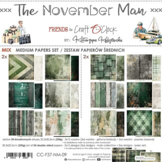Craft O’ Clock, 8x8 Mixed Paper Set: The November Man