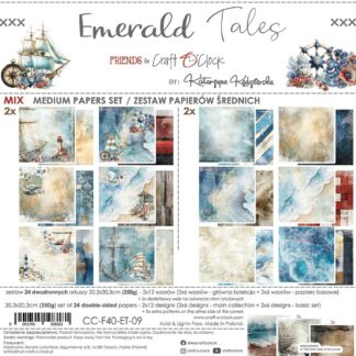 Craft O’ Clock, 8x8 Mixed Paper Set: Emerald Tales