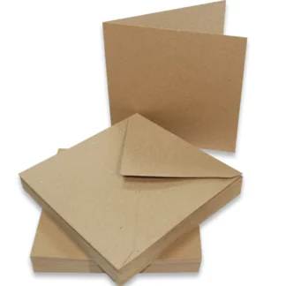 6 x 6 inch Kraft Cards and Envelopes