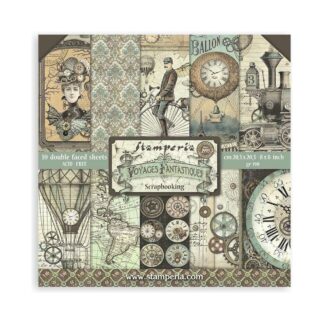 Stamperia, 8x8 Paper Set: Voyages Fantastiques