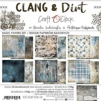 Craft O’ Clock, 8x8 Basic Paper Set: Clang & Dirt