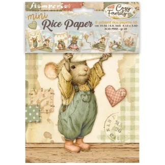 Stamperia, A6 Rice Paper: Cozy Family