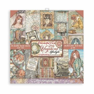 Stamperia, 8x8 Paper Set: Lady Vagabond Lifestyle