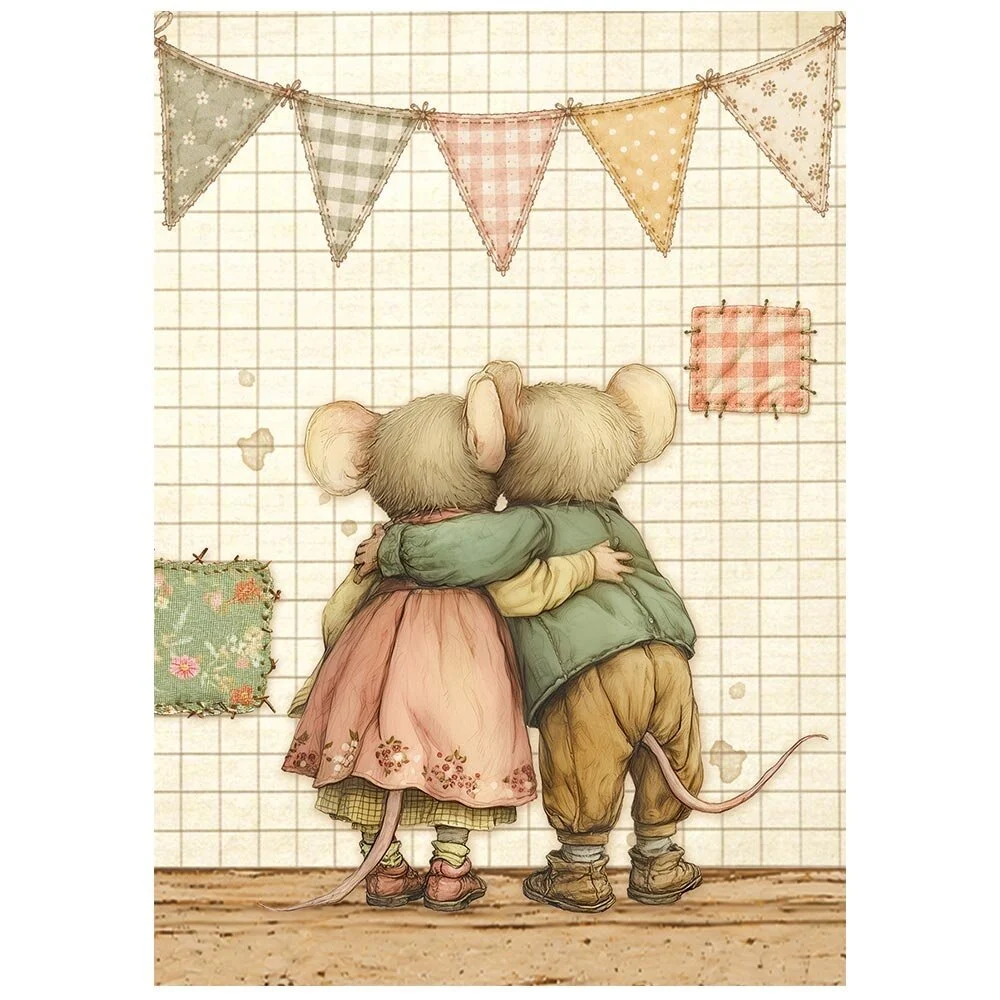 Stamperia, A6 Rice Paper: Cozy Family - Bild 6
