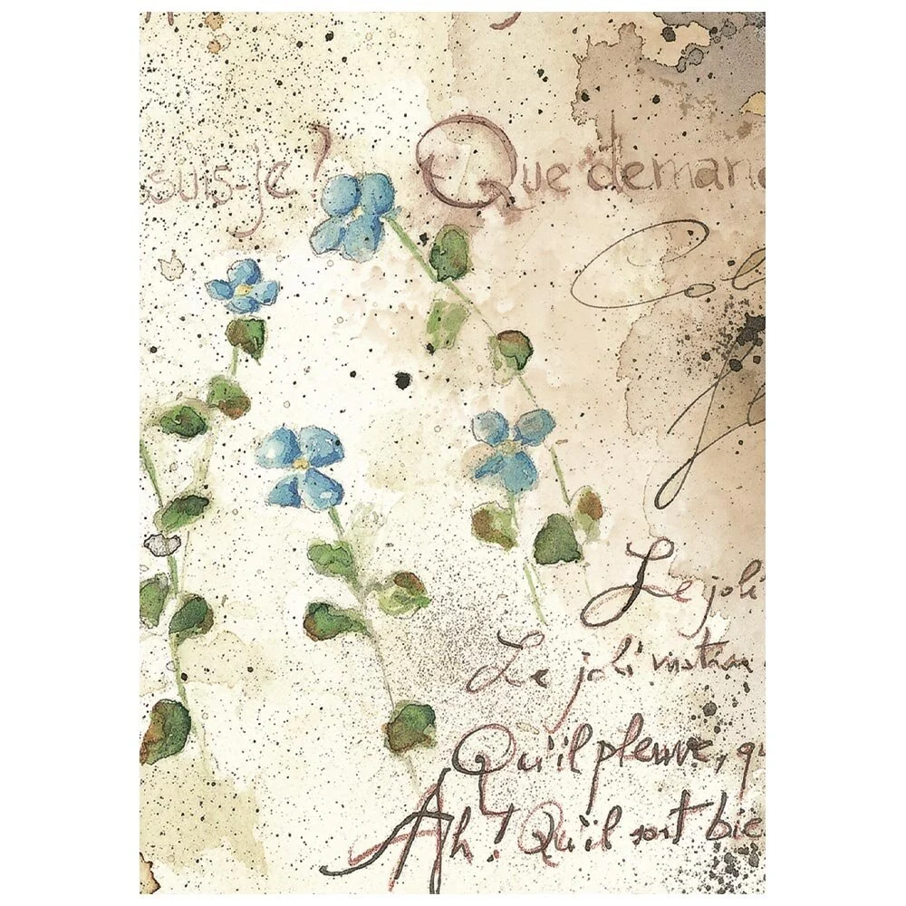 Stamperia, A6 Rice Paper: Flowers and Poems - Bild 2
