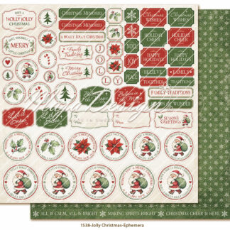 Maja Design, 12 x 12, Jolly Christmas - Ephemera PREORDER