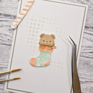 Teddy in Christmas stocking